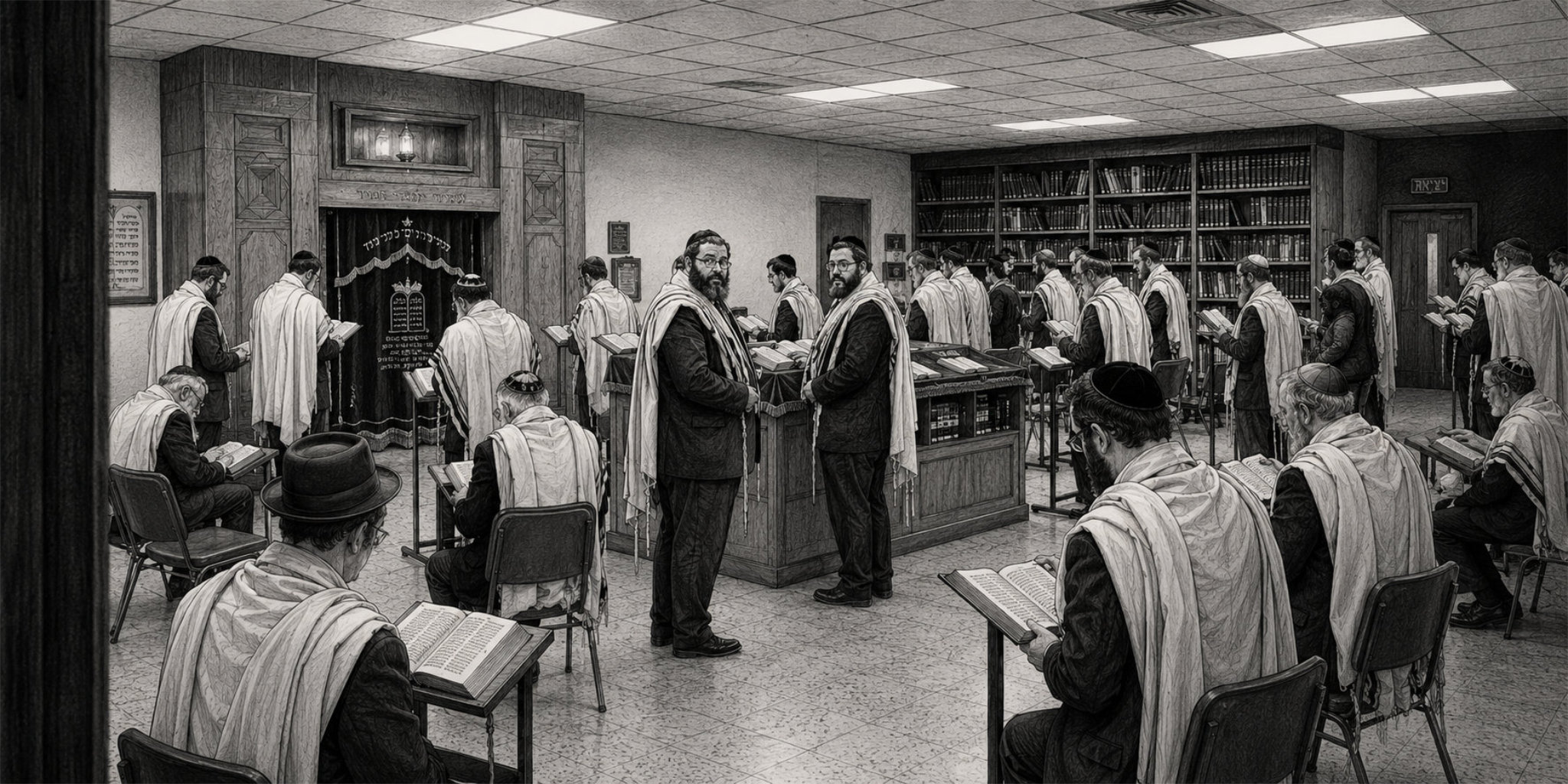 wide view of the second synagogue sanctuary